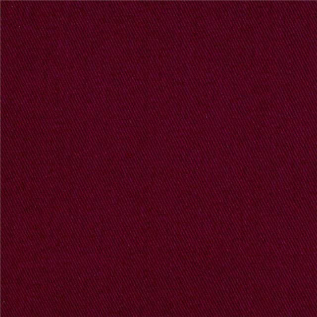 Burgundy Poly Cotton Twill Fabric